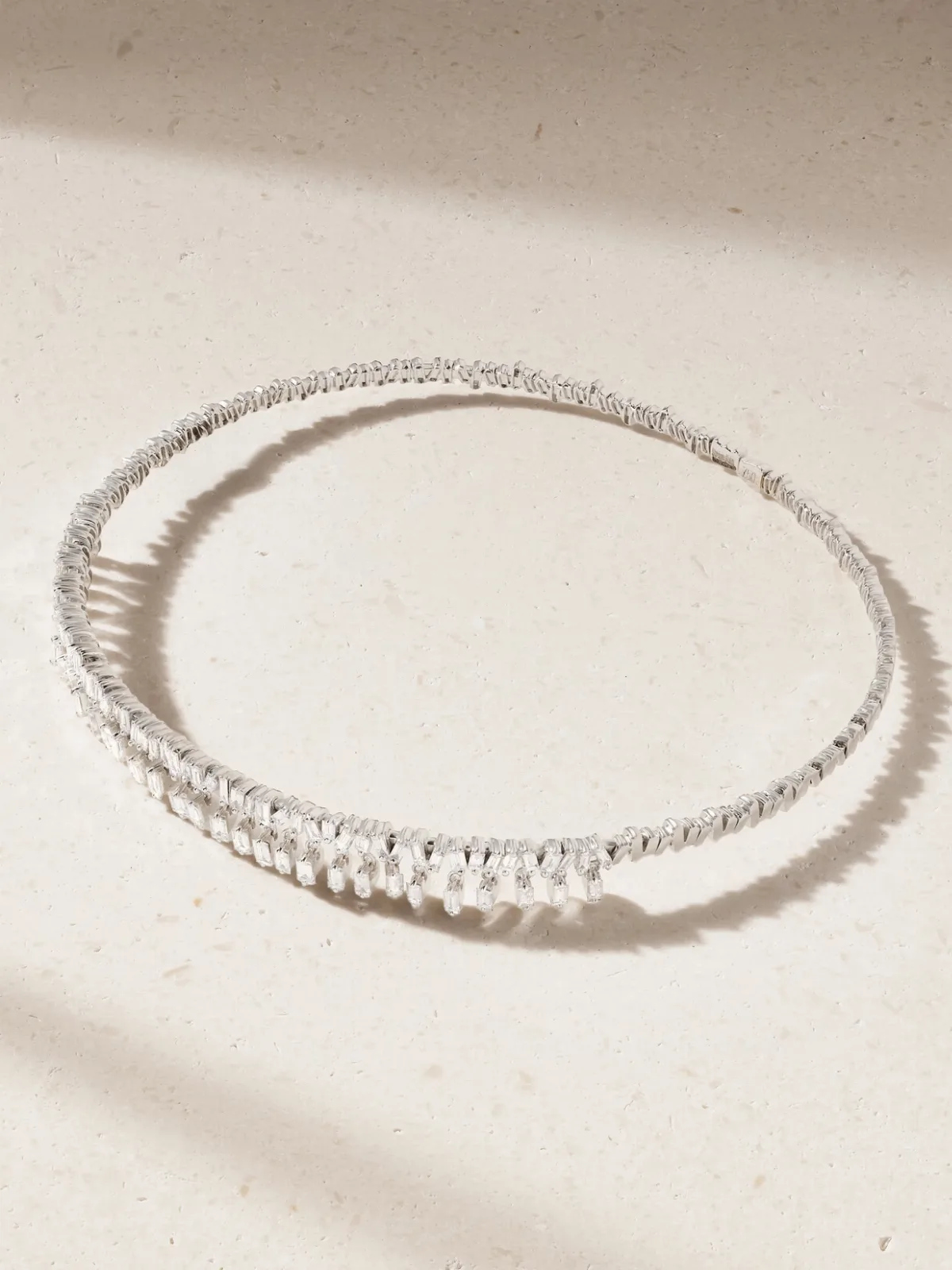 - 18-karat White Gold Diamond Necklace -