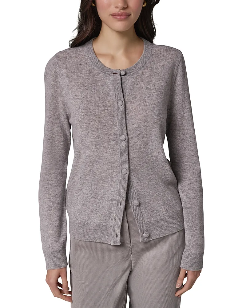 Wool & Cashmere Lurex Trim Cardigan by Donna Karan Weekend