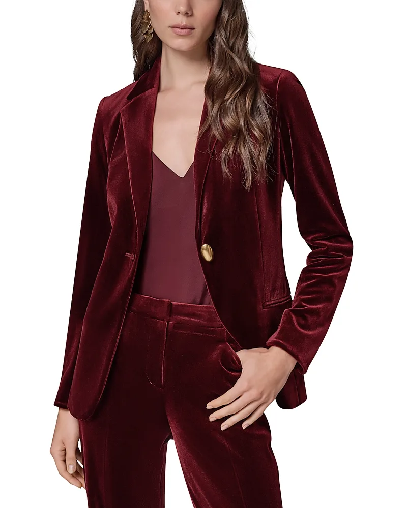 Velvet Single Button Jacket