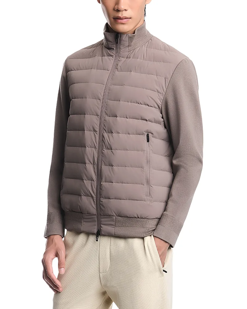 Emporio Armani Stand Collar Panel Down Jacket by Armani