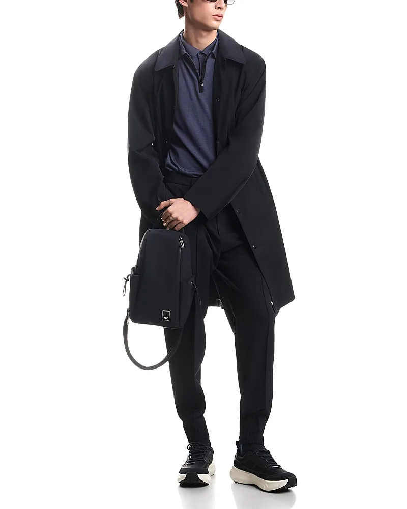 Emporio Armani Point Collar Button Trench Coat by Armani