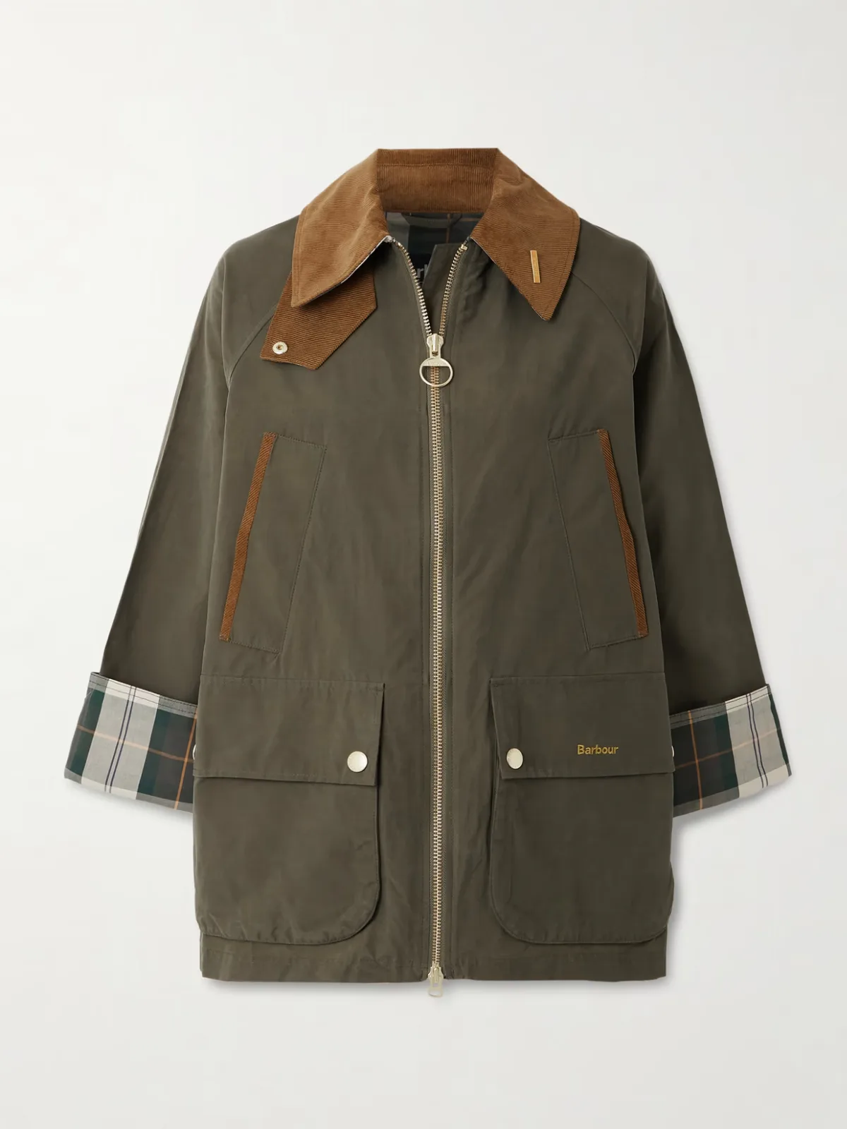 - Icons Bedale Corduroy-trimmed Waxed Cotton-blend Jacket -