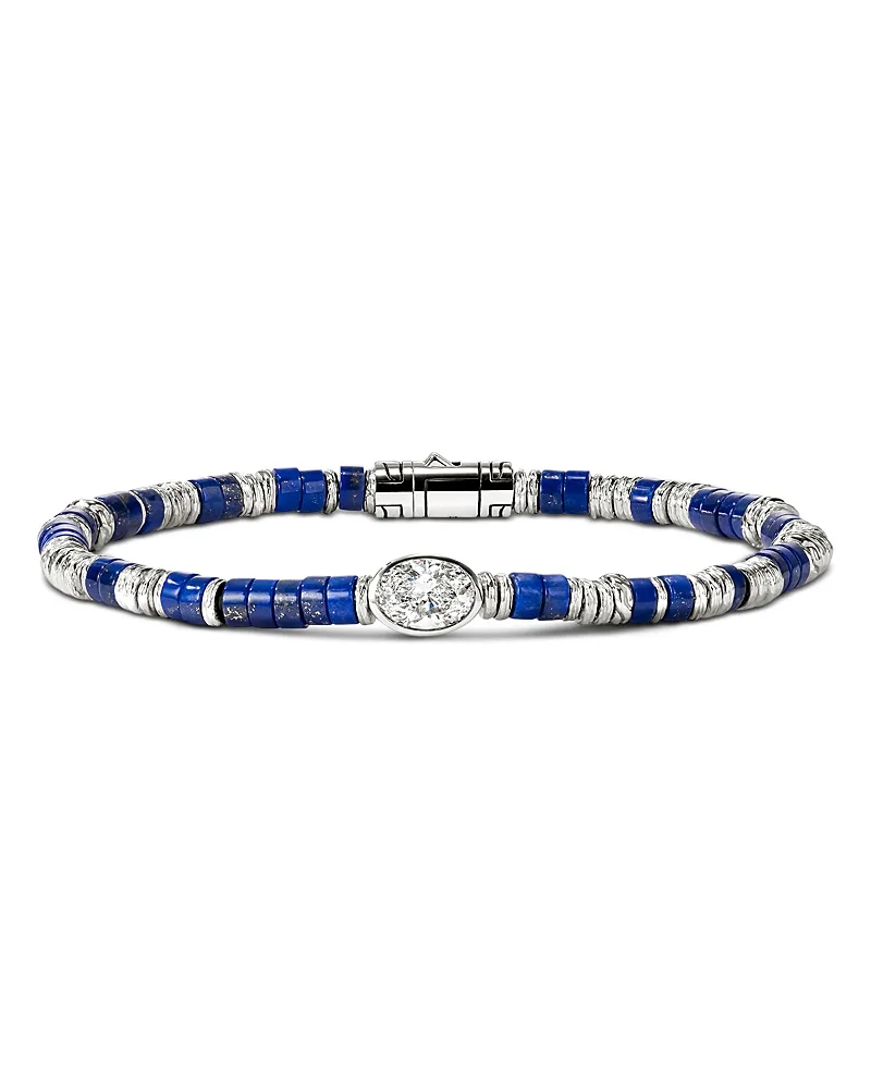 Sterling Silver Jh Lovestruck Lapis Lazuli & Lab Grown Diamond Heishi Bead Bracelet by John Hardy