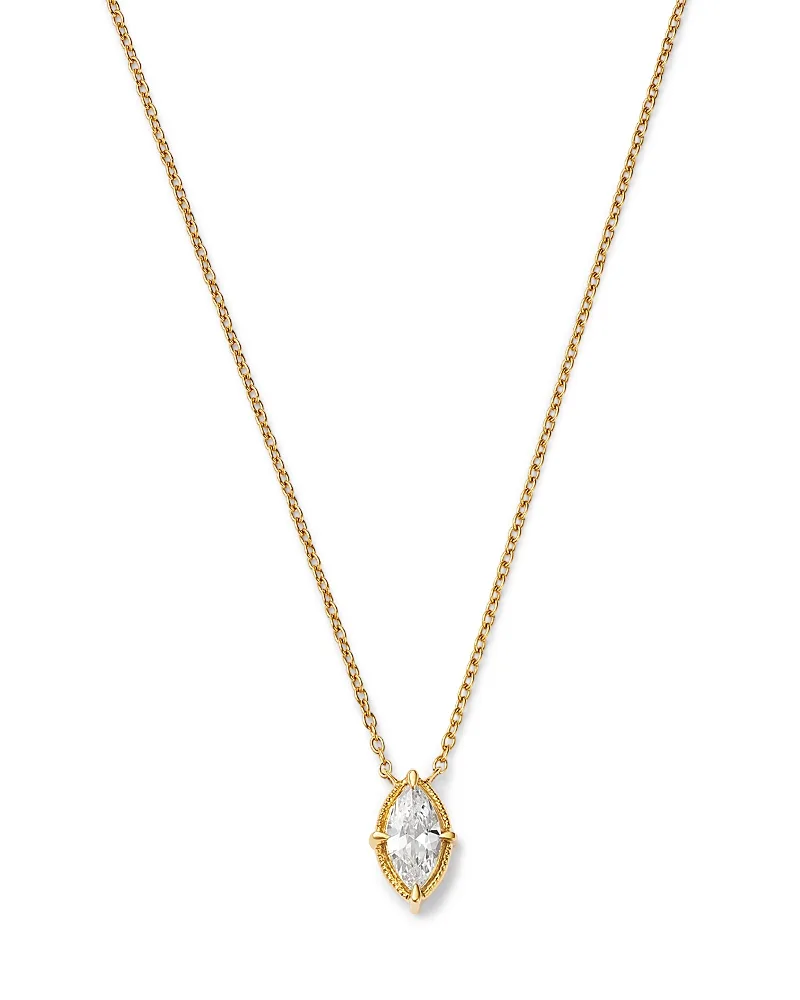 Diamond Solitaire Marquise Cut Pendant Necklace in 14K Yellow Gold, 0.33 Tcw by Bloomingdales Fine Collection