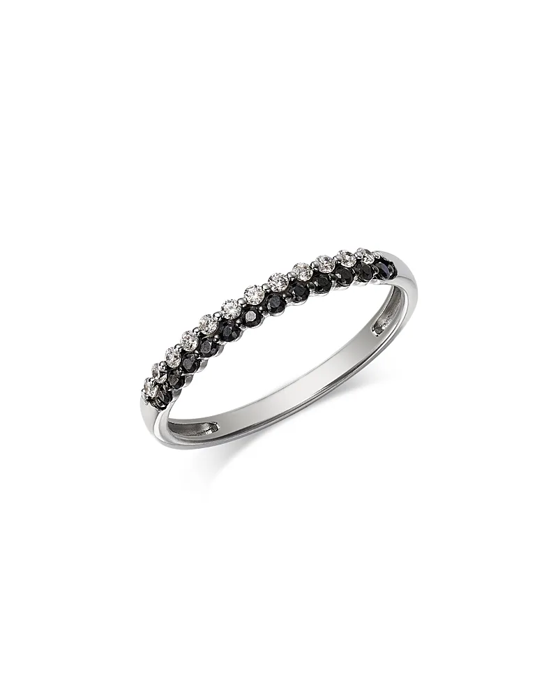 White & Black Diamond Slim Ring in 14K White Gold, 0.25 Tcw by Bloomingdales Fine Collection