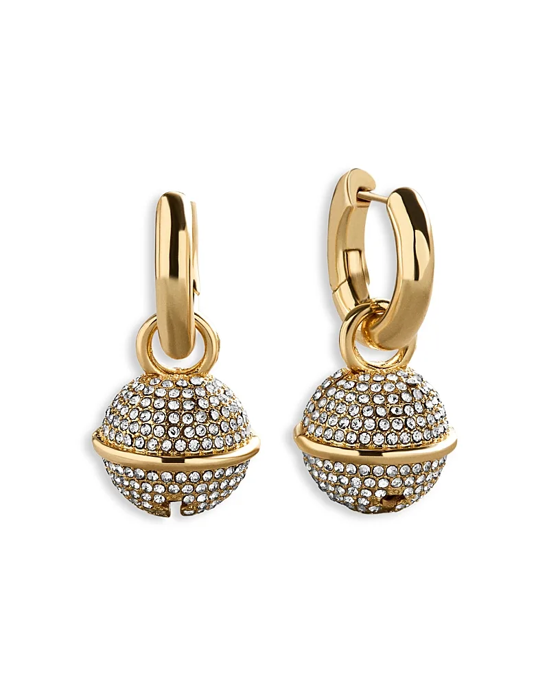 Pave Crystal Drop Huggie Hoop Earrings by BaubleBar