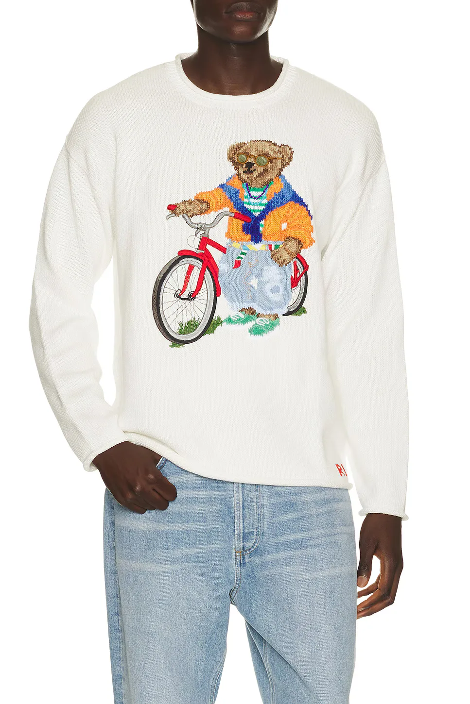 Long Sleeve Cotton Novelty Harbor Island Bear Rollneck Sweater by Polo Ralph Lauren