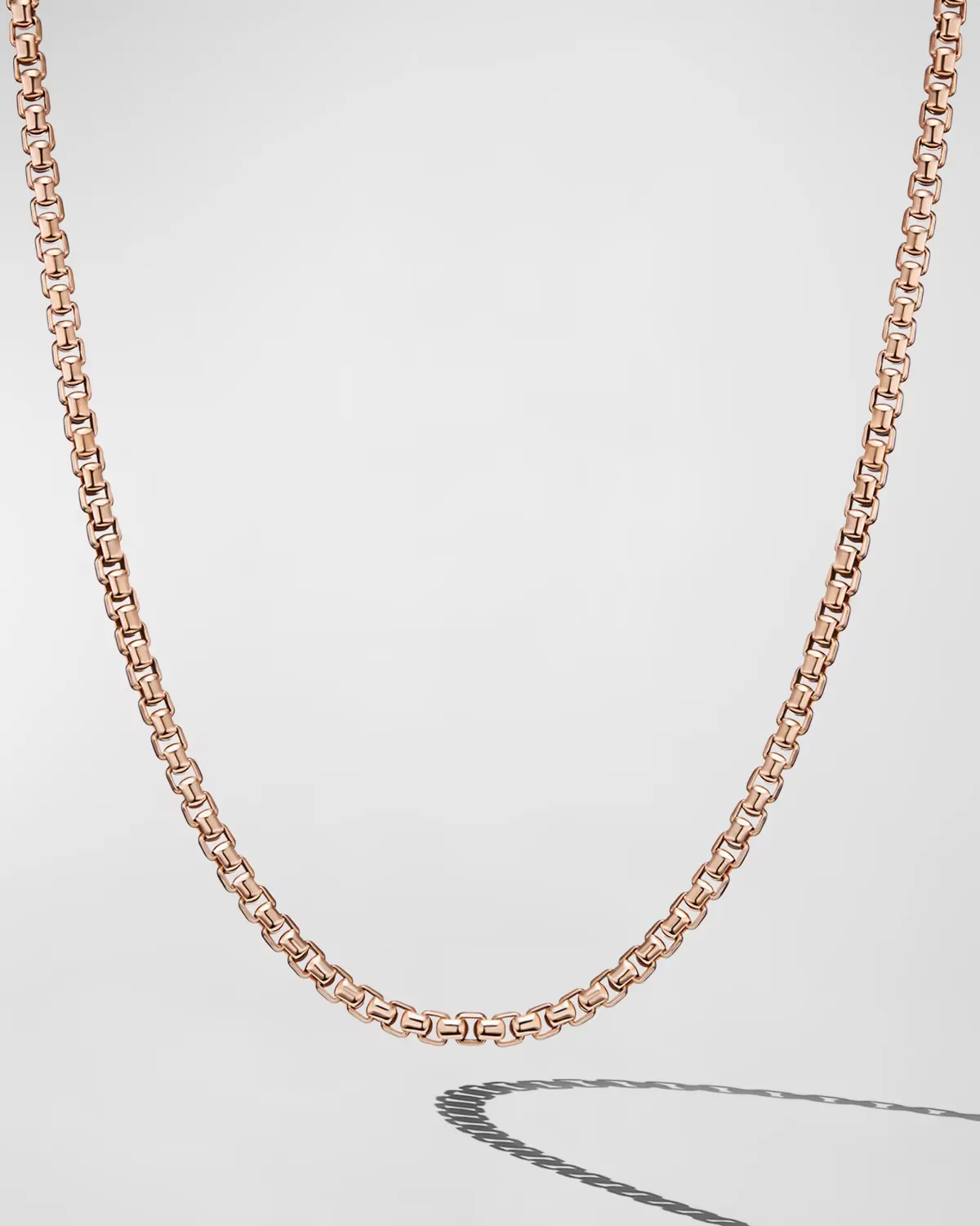 Box Chain Necklace in 18K Rose Gold, 5mm, 24L by David Yurman
