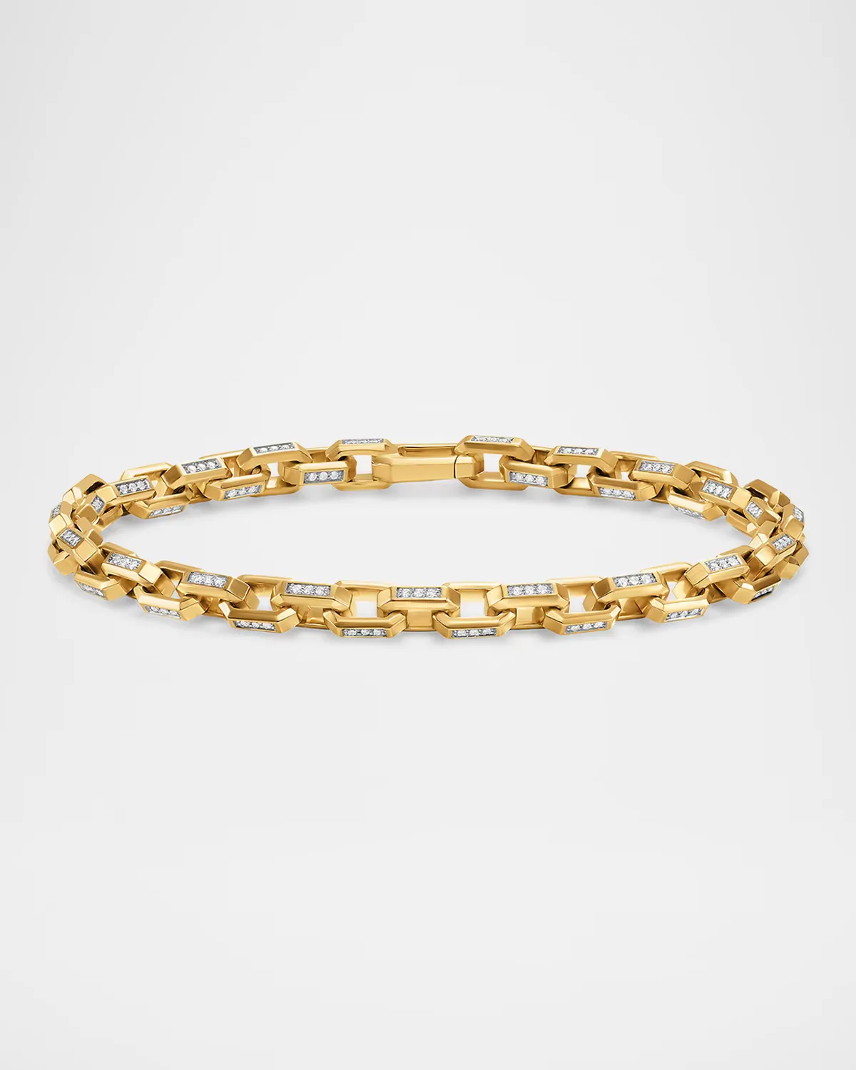 Streamline Link Bracelet in 18K Gold with Diamonds, 5.5mm by David Yurman