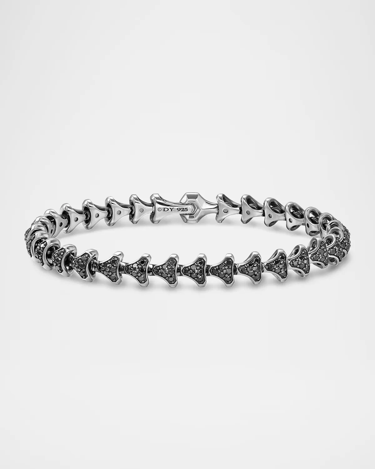 Armoury Link Bracelet in Silver with Black Diamonds, 7.5mm by David Yurman