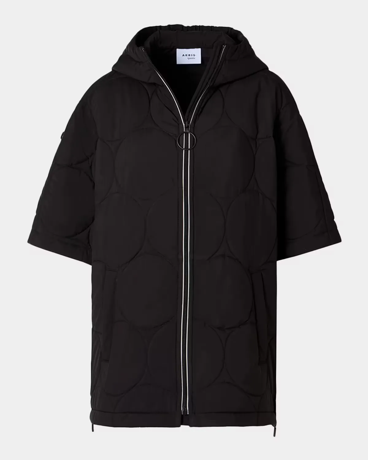 Quilted Short-Sleeve Hooded Coat by Akris Punto