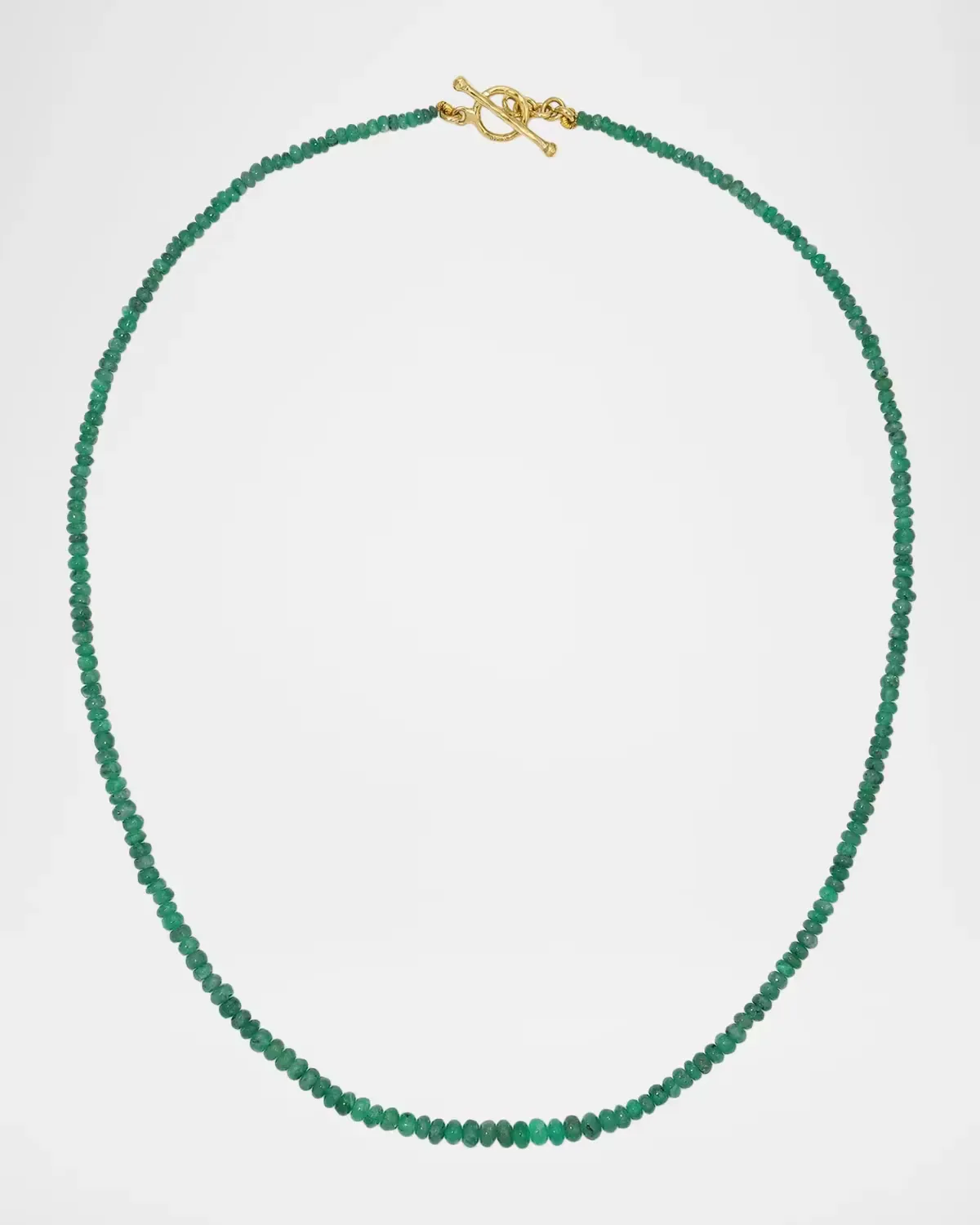 18K Short Emerald Beaded Necklace by Octavia Elizabeth