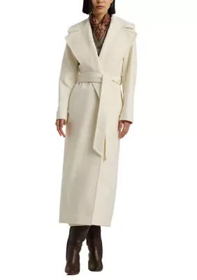 Lauren Ralph Lauren Wool Coat with Tie Belt by Ralph Lauren