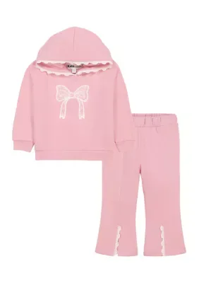 Bow Hoodie and Pants Set by Kids Headquarters