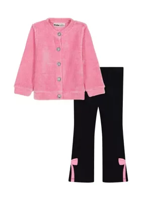 Long Sleeve Sweater and Bow Pants Set by Kids Headquarters