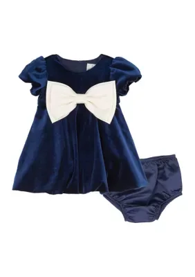 Velvet Bow Dress by Rare Editions