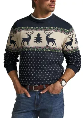 Deer Crew Neck Sweater by Chaps