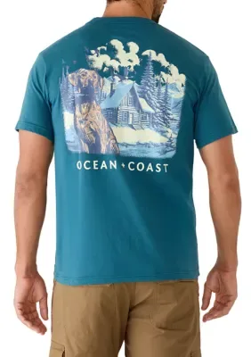 Winter Graphic Short Sleeve T-Shirt by Ocean  Coast