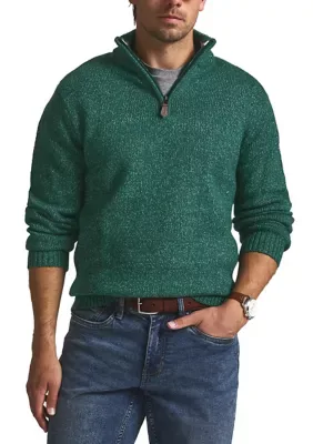 Donegal Twist Knit Quarter Zip Pullover by Chaps