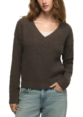 Waffle V-Neck Sweater by Lucky Brand
