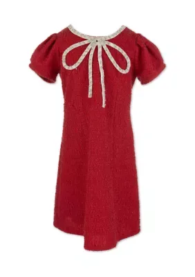 Bow Front Boucle Knit Dress by Speechless
