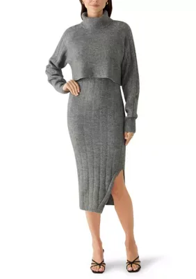Long Sleeve Layered Sweater Dress by A Byer