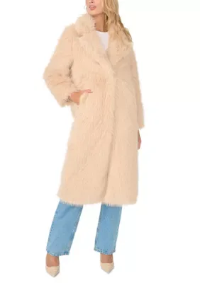 Mid-Length Faux Fur Jacket