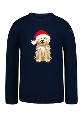 Holiday Dog Crew Neck Sweater by Crown & Ivy