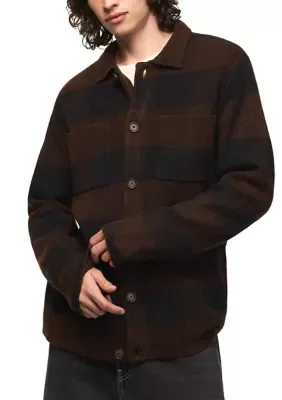 Plaid Button Down Shirt Sweater