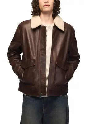 Leather Aviator Jacket by Lucky Brand