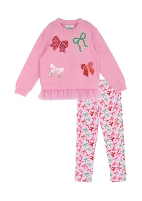 Hacci Knit Bow Set by Rare Editions