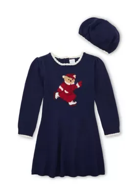 Draper James Skating Bear Sweater Dress by Draper