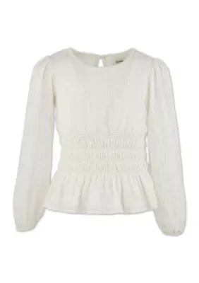 Smocked Waist Chiffon Top by Speechless