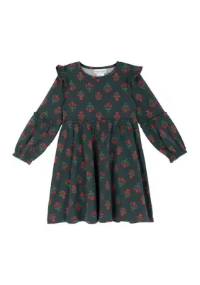 Smocked Bodice Printed Dress by Tween Diva