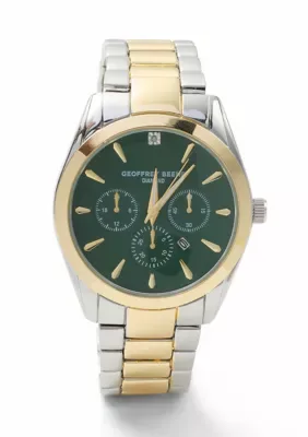 Dial Two-Tone Diamond Accent Watch by Geoffrey Beene