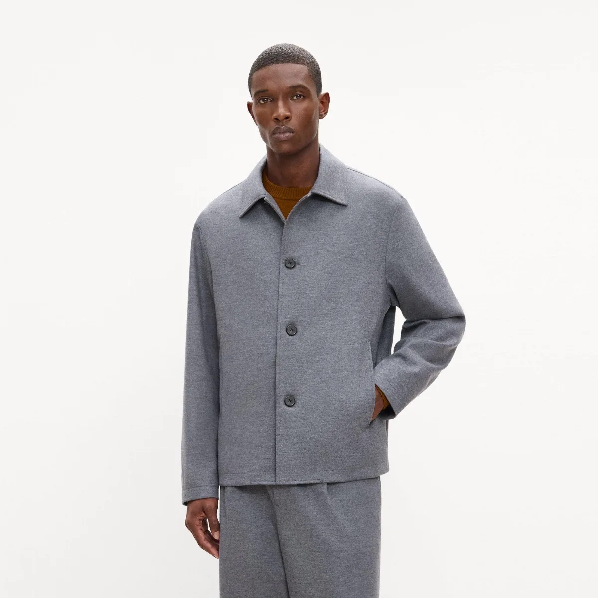 Chore Jacket in Wool-Blend Knit by Theory