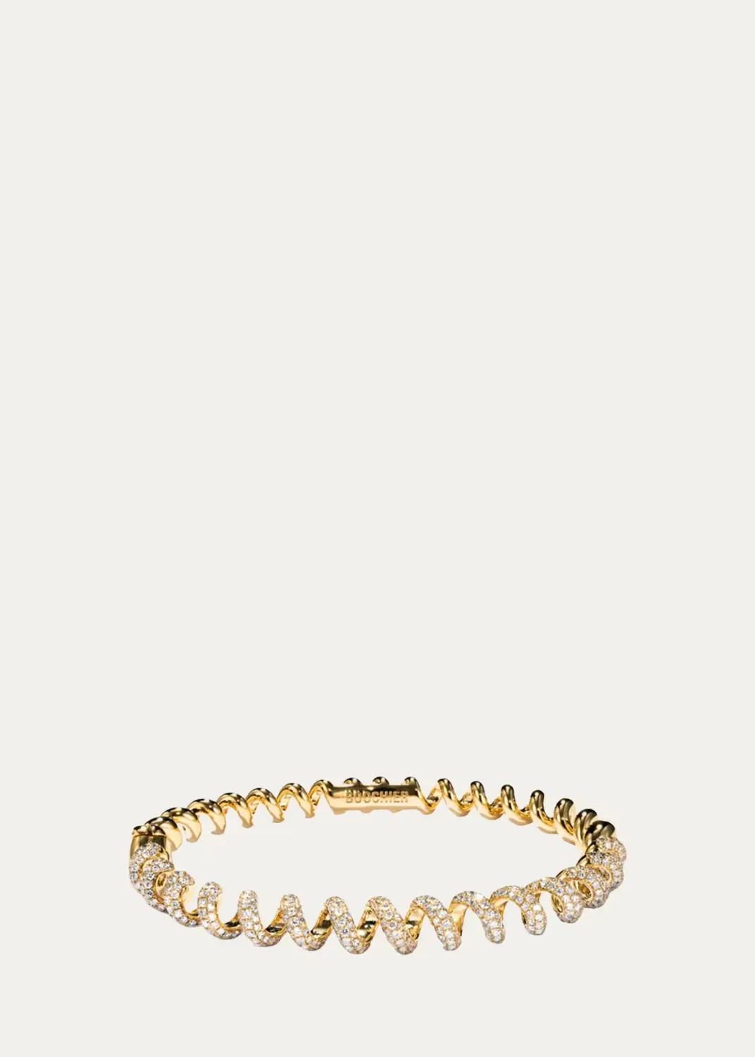 18K Yellow Gold Diamond Slinkee Bangle