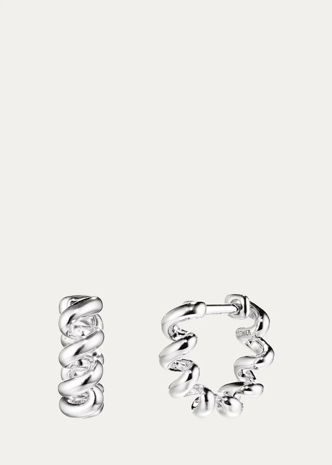 18k Yellow Gold Slinkee Huggie Earrings by Boochier