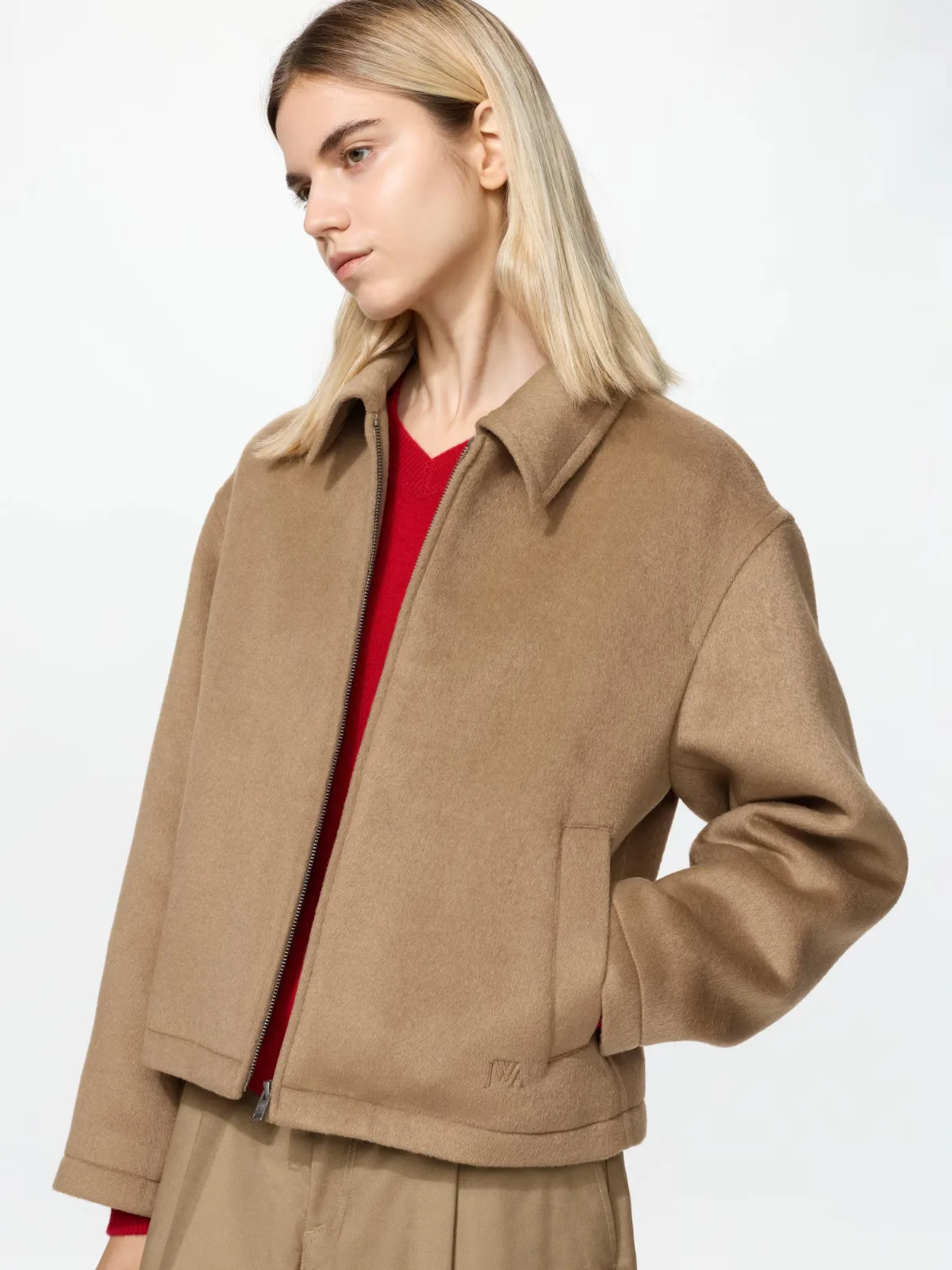 Brushed Short Blouson Jacket by Uniqlo