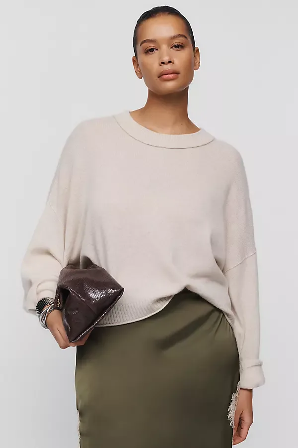Goldie 100% Cashmere Long Sleeve Sweater by Anthropologie