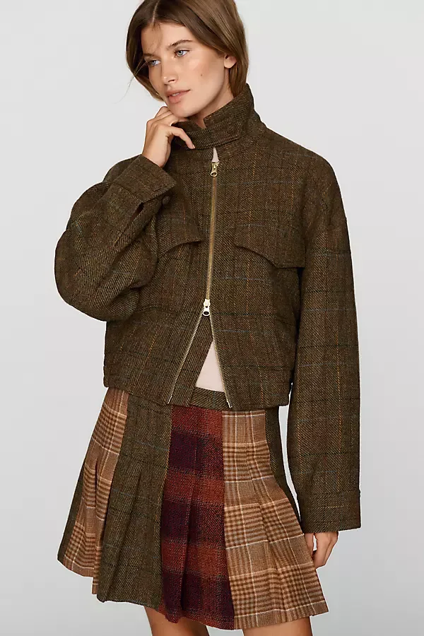 100% Wool Funnel Neck Jacket by Rowing Blazers