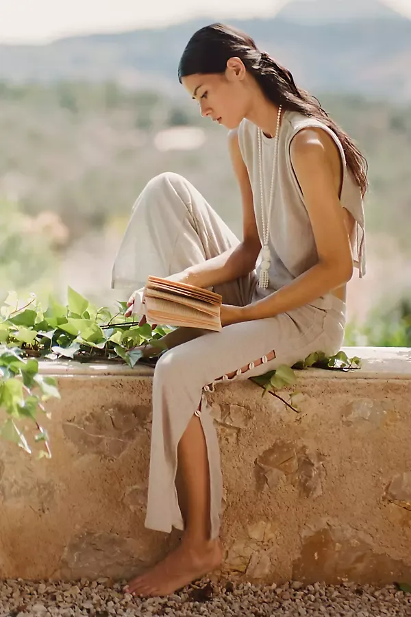 Nacre Linen Blend Pants by Malai