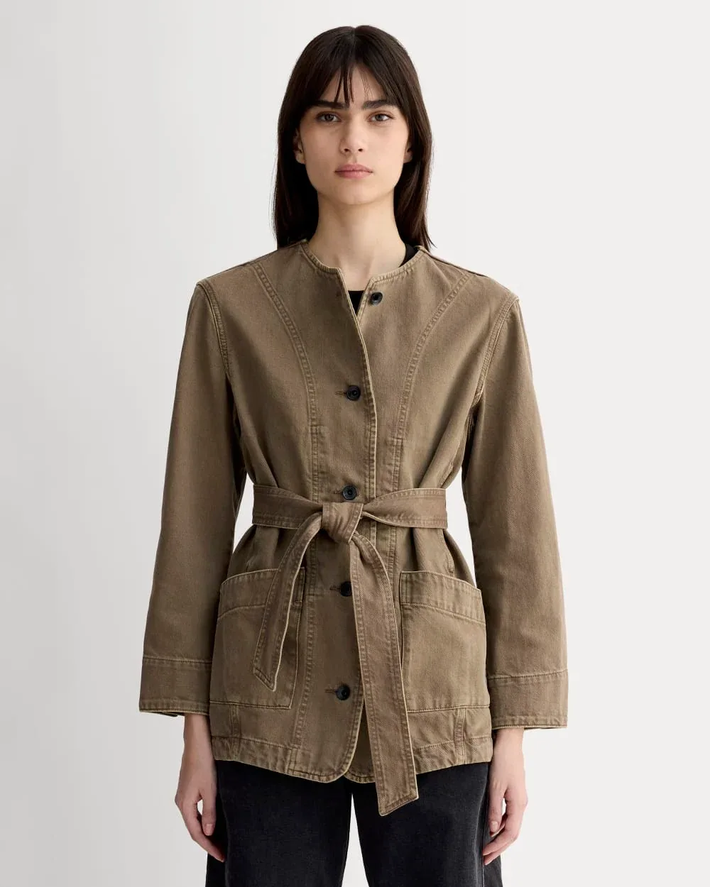 Long Denim Barrel Pant Jacket by Everlane