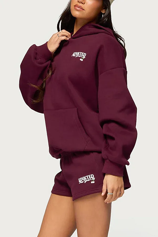 Edikted New York Sweat Shorts by Edikted
