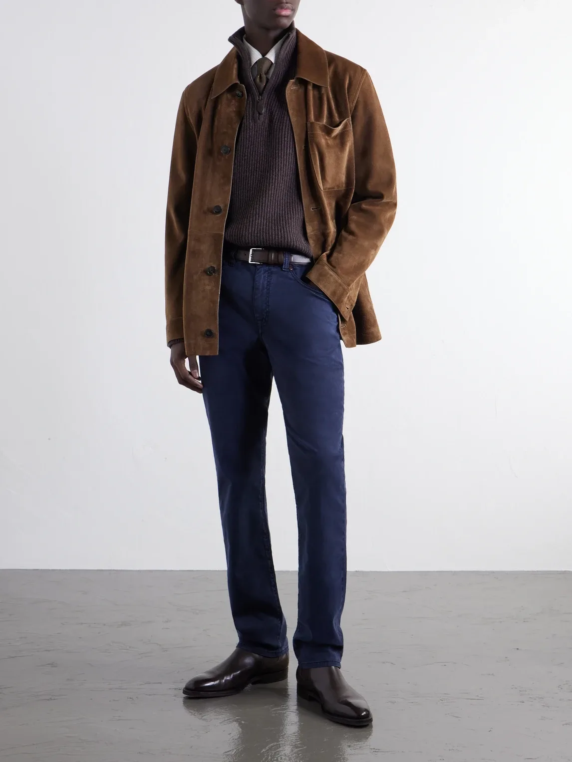 Straight-Leg Garment-Dyed Cotton-Blend Twill Trousers