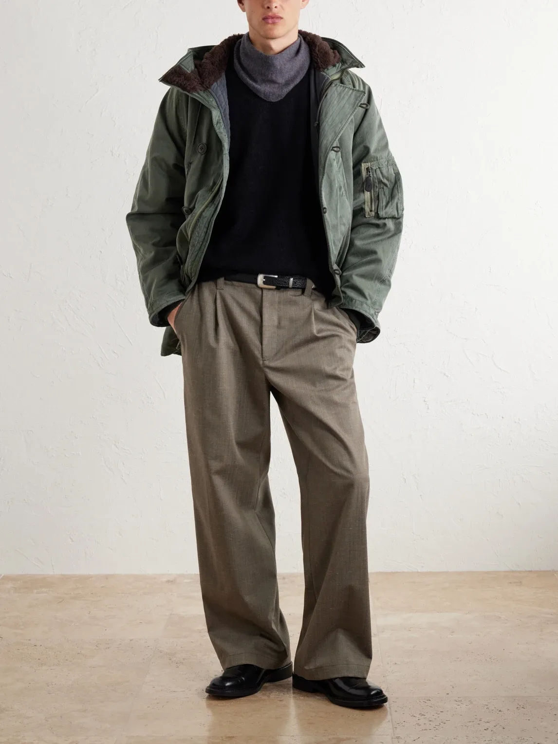 Vintage Silk and Cotton-Blend Twill N-3B Flight Jacket by Apresse