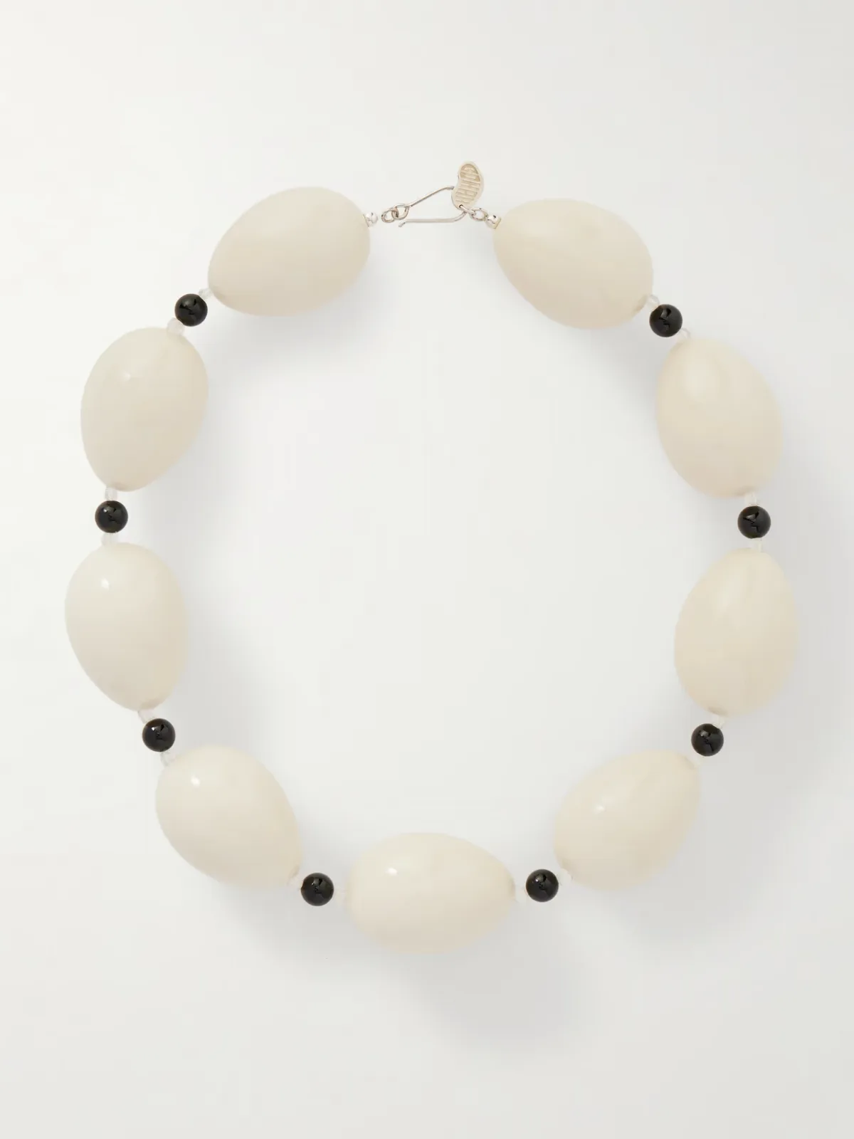 - Host Egg Silver, Porcelain And Quartz Necklace -