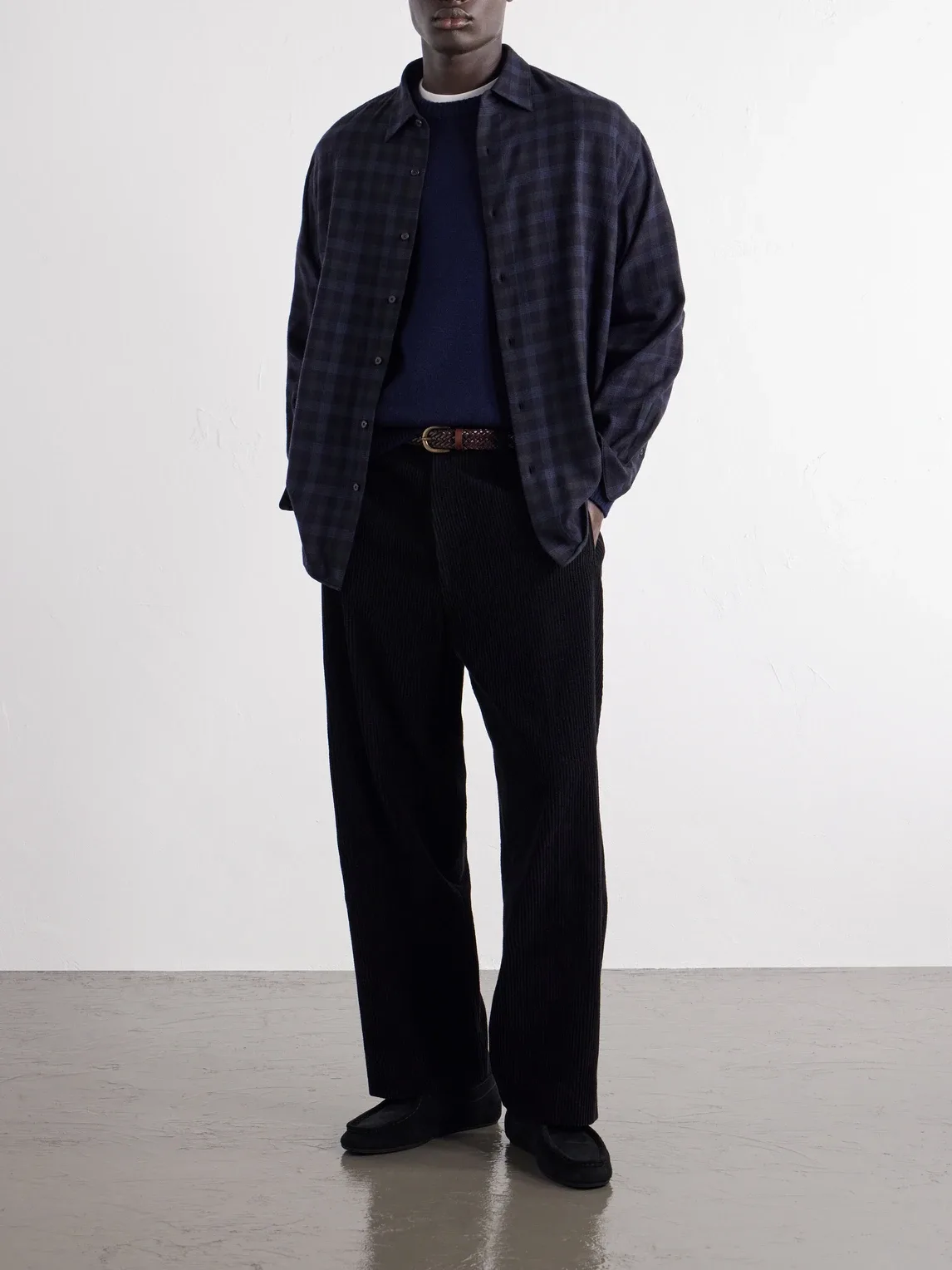 Checked Wool-Flannel Shirt