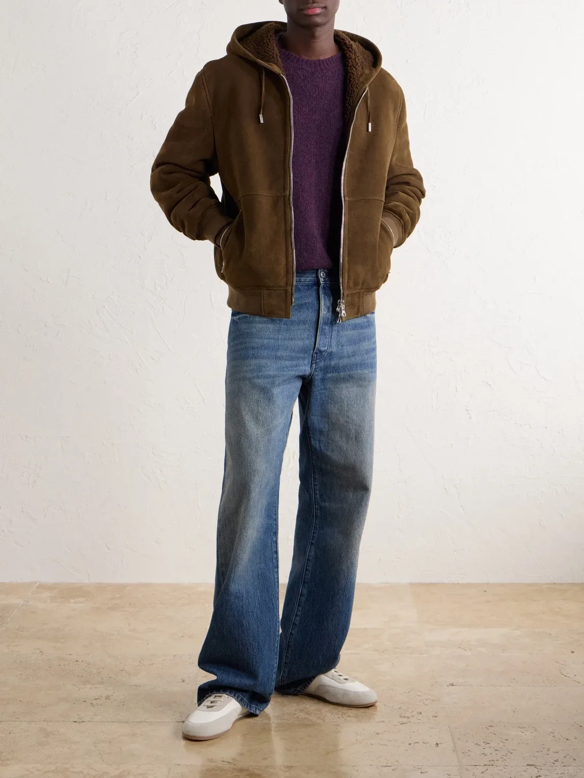 Hooded Shearling Jacket by Mr P