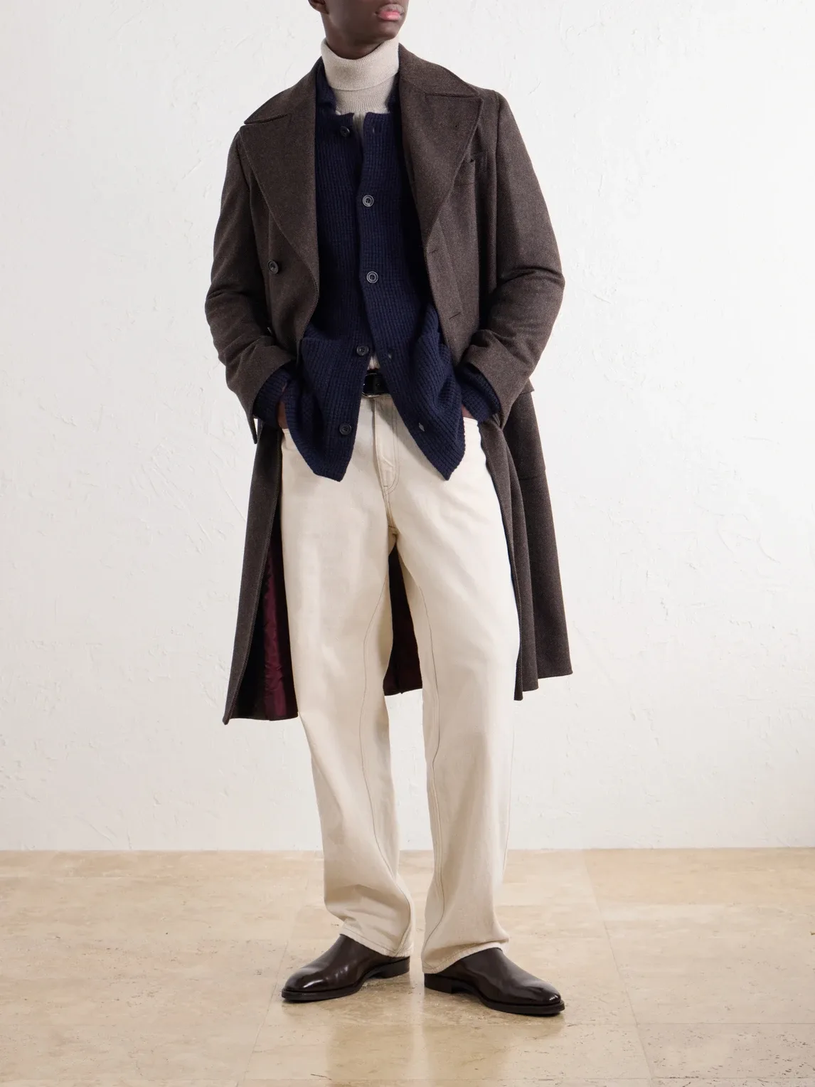 Waffle-Knit Cashmere Cardigan
